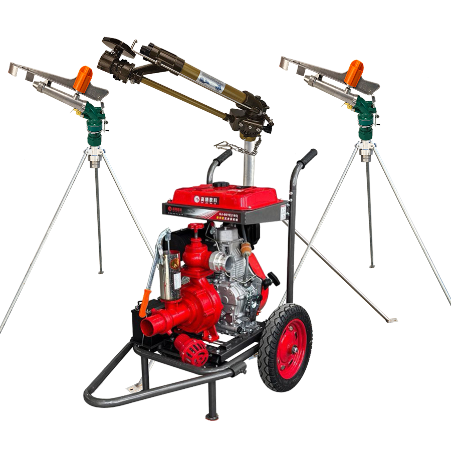 马鞍山一体式灌溉机组 全套喷枪水带配齐 抗旱浇地神器